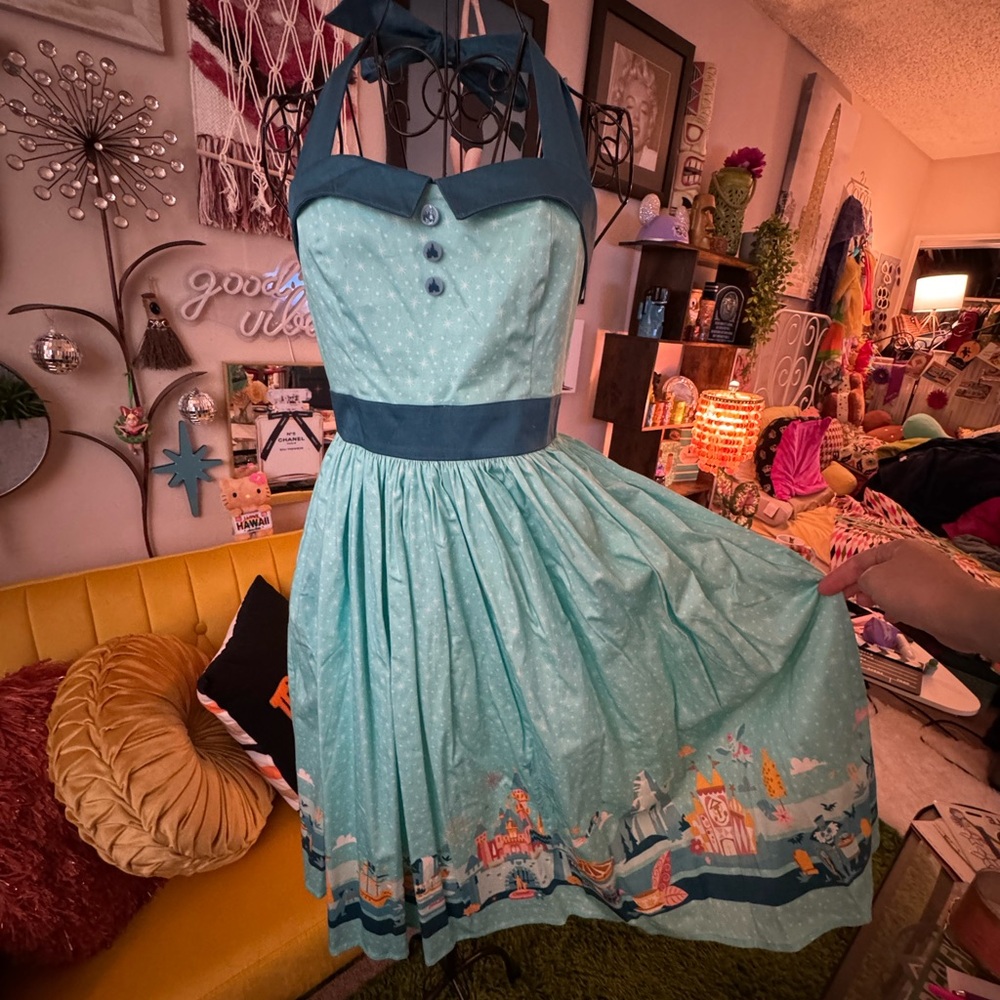 Vintage Style Teal Halter Dress from Disneyland Parks!